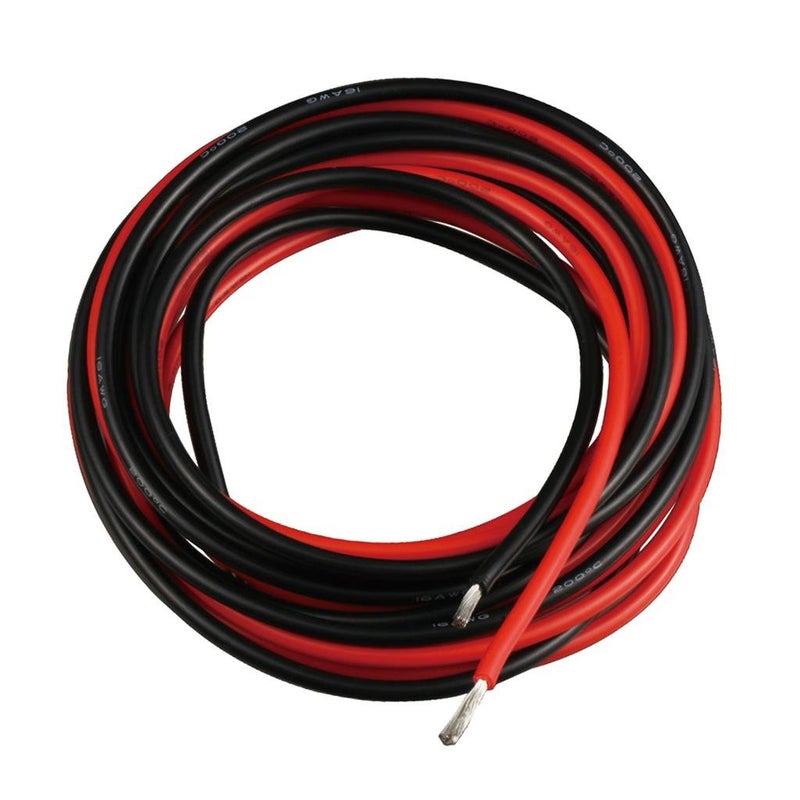 BNTECHGO سلك سيليكون BNTECHGO 16 قياس 10 قدم أحمر و 10 قدم أسود مرن 16 AWG نحاس معزول - Image 1